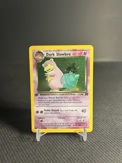 Pokemon TCG Dark Slowbro 12/82 1st Edition Team Rocket Holo Rare MP - Image 1