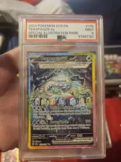 Pokemon Terapagos ex 170/142 Stellar Crown Special Illustration Rare Holo PSA 9 - Image 1