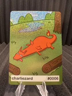 Charliezard (Charizard) #6 - Set Hit Holo - Gen 1 Pookiemoot Fan Art- Pokemon - Image 1