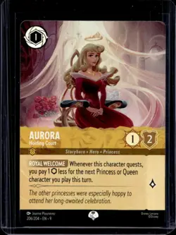 2025 Disney Lorcana Aurora Holding Court Fabled Epic #206/204 - Image 1