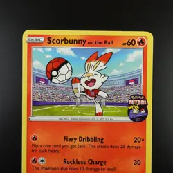 Scorbunny on the Ball 004/005 Pokemon Futsal Promo Holo Card - Image 2