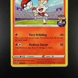 Scorbunny on the Ball 004/005 Pokemon Futsal Promo Holo Card - Image 3