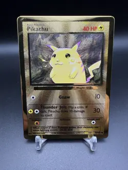 Pokemon Gold Metal Pikachu Card 58/102 Pokemon Celebrations 25th Anniversary - Image 1