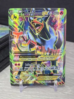 Pokemon Card M Houndoom EX 154/162 Ultra Rare Full Art Holo Breakthrough 2015 - Image 3