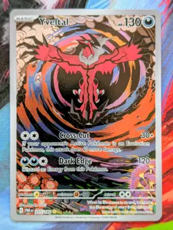 Yveltal Pokemon Illustration Rare Card Paradox Rift 205/182 Pokemon TCG NM - Image 1