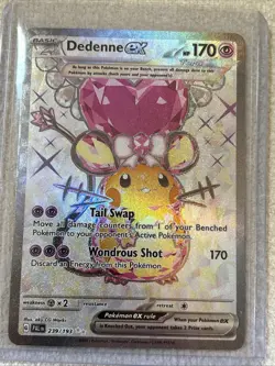 Pokemon Dedenne EX TCG Holo Ultra Rare Card 239/193 Sv02: Paldea Evolved - Image 1