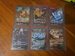 6x Chinese and Korean Pokemon TCG Eevee Heroes Nine Colors Gathering mixed card - Image 1