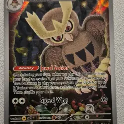 Pokemon Noctowl Holo Card 100 HP Speed Wing Bird 60 Attack English - Image 1