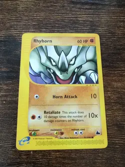 Skyridge Rhyhorn 91/144 Non Holo Pokemon Card - Image 1