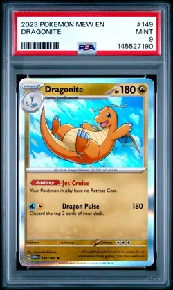 Dragonite 149/165 Pokemon 151 Holo PSA 9 Pokemon card - Image 1