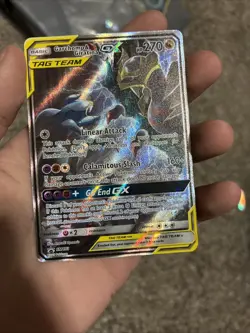 Pokemon TCG Holo Ultra Rare Full Art Promo Card Garchomp And Giratina - Image 1