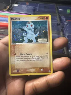 Pokemon Machop Card 57/92 Reverse Holo Legend Maker Stamped - Image 1