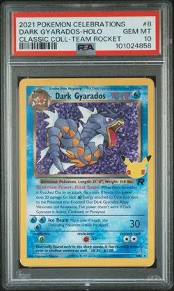 Gyarados Holo Celebrations Classic Collection Base Set PSA 10 Pokemon Card #8 - Image 1