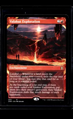 2020 MTG Magic the Gathering ZNR Zendikar Rising Showcase Valakut Exploration LP - Image 1