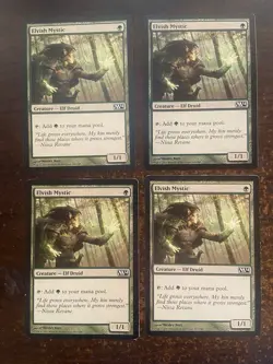 MTG M14 Elvish Mystic Playset 4x x4 Core Set 2014 Lp - Image 1