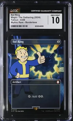 SOL RING Fallout Borderless Mythic CGC 10 MTG [Nostalgium] - Image 1