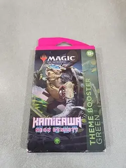 MTG MAGIC KAMIGAWA NEON DYNASTY THEME BOOSTER: GREEN Factory Sealed - Image 1