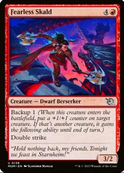X 1 Fearless Skald NM 138 MTG Magic The Gathering - Image 1