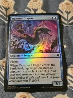 Oceanus Dragon FOIL 87/1080 Commander Legends Battle for Baldur's Gate MTG Magic - Image 2