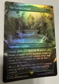 The Earth Crystal Borderless FOIL FIN 342 (MTG Final Fantasy 2025) - Image 4