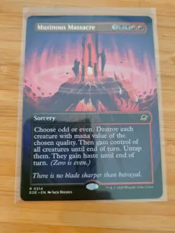 MTG Mutinous Massacre (Borderless) 0314 Edge of Eternities M/NM Free UK P&P - Image 1