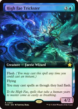 MTG FOIL High Fae Trickster(#453) Extended Art - Foundations #453 - Image 1