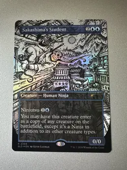 Foil Sakashima's Student TMNT Secret Lair MTG – Kevin Eastman Art – Near Mint - Image 1