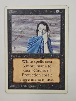MTG Magic The Gathering Gloom Unlimited Edition Uncommon MP - Image 1