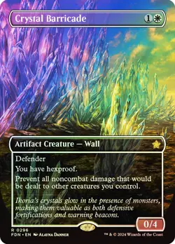 MTG FOIL Crystal Barricade(#296) Borderless - Foundations #296 - Image 1