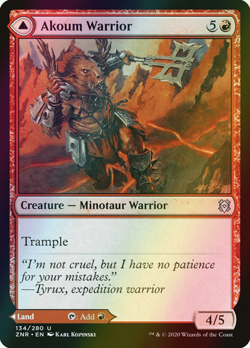 MTG Akoum Warrior // Akoum Teeth Foil ** Zendikar Rising ** English (NM) - Image 1