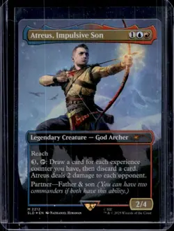 2025 Magic God of War Secret Lair Drop Atreus Impulsive Son Borderless 2212 - Image 1