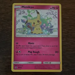 Pokemon Mimikyu SM163 Promo Card Sun & Moon Holo English TCG - Image 1