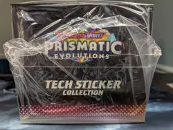 Pokemon Prismatic Evolutions Tech Sticker Collection Sealed 12 Blister Case - Image 1