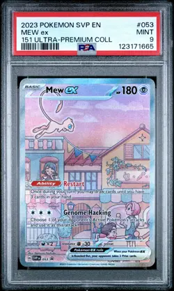 2023 POKEMON SVP EN-SV BLACK STAR PROMO 151 ULTRA-PREM COLL #053 MEW EX PSA 9 - Image 1