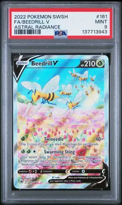 2022 Pokemon Sword & Shield Astral Radiance #161 Fa/Beedrill V PSA 9 - Image 1