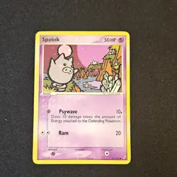 Pokemon Spoink EX Crystal Guardians 62/100 Common 2006 Basic Psychic 50HP - Image 1