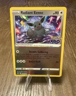 Pokemon TCG Radiant Eevee SWSH230 Promo Shiny Holo Rare Pokemon Go - Image 1