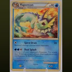 POKEMON VAPOREON 41/90 HGSS UNDAUNTED UNCOMMON NM - Image 1