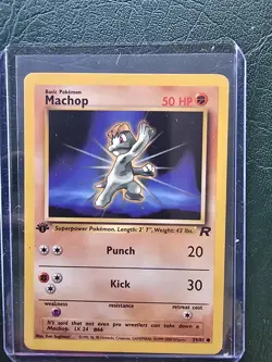 Pokemon Team Rocket 1st Edition Regular Finish Machop 59/82 NM-MT OC1050 - Image 1