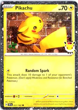 PIKACHU 051/162 COMMON TEMPORAL FORCES POKEMON NEAR MINT - Image 1