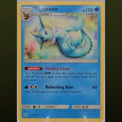 POKEMON VAPOREON 42/236 COSMIC ECLIPSE RARE NM - Image 1
