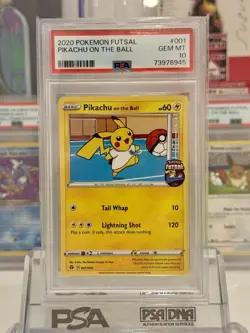 Pokemon TCG Pikachu On The Ball Futsal 001/005 English FA PSA 10 - Image 1