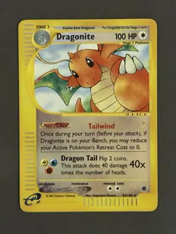 Pokemon TCG Dragonite 43/165 Expedition Reverse Holo - Image 1