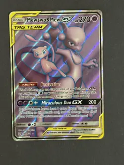 Pokemon TCG Mewtwo & Mew GX 222/236 Sm-Unified Minds Holo - Image 1