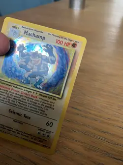1999 Pokemon Base Set 1st Edition Machamp #8 8/102 Holo Misprint Error Wizards - Image 5