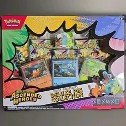 Pokemon TCG x5 Ascended Heroes Deluxe Pin Collection – New Factory Sealed + TSC - Image 2