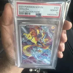 Zeraora Stellar Crown 151/142 Sv07 PSA 10 Gem Mint Pokemon TCG Holo Rare 2024 - Image 1