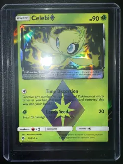 Celebi Prism Star 19/214 - Pokemon SM - Lost Thunder - NM - Image 1
