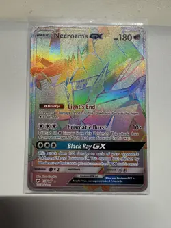 Necrozma GX 153/147 Rainbow Rare Burning Shadows Pokemon Holo Lightly Played - Image 1