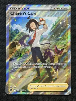 Pokemon Cheren's Care GG58/GG70 Crown Zenith Galarian Gallery Ultra Rare Holo - Image 1